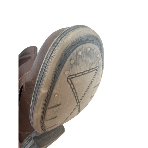 American Rag Acale Midcalf Brown Boots Women's 9M Straps & Buckles Pull On - Picture 13 of 15